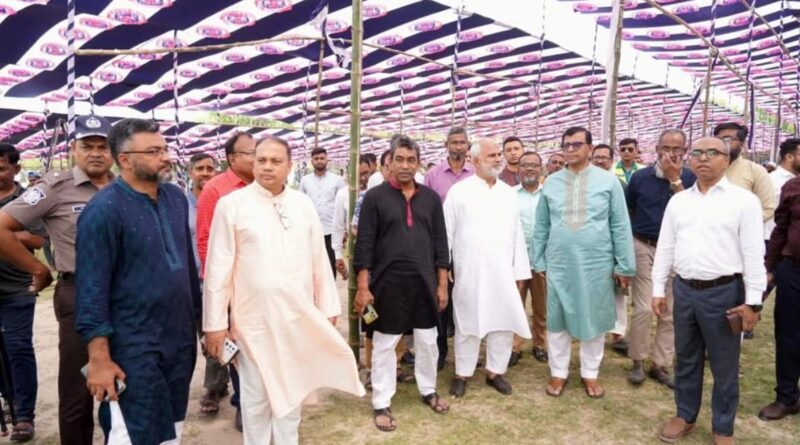 খুলনা সার্কিট হাউসে কেন্দ্রীয় ঈদ জামাত উপলক্ষে প্রস্তুতি পর্যবেক্ষণ