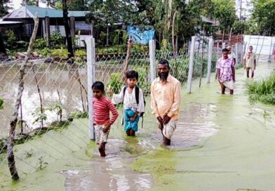 পার্বতীপুরে ড্রেন বন্ধের অভিযোগে জলাবদ্ধতা, দুর্ভোগে ৫০ পরিবার