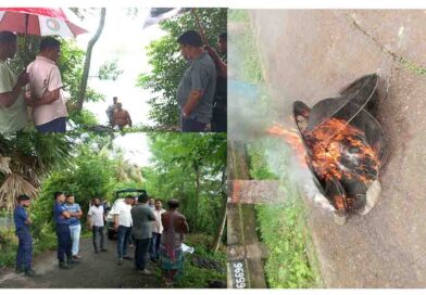 বটিয়াঘাটায় খড়িয়া খালে পাতা নেট জাল উচ্ছেদ করলেন ইউএনও