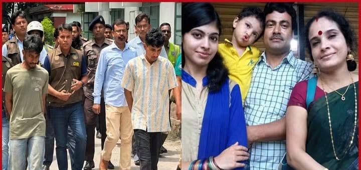 রংপুরে শিক্ষকসহ পরিবারের চারজনকে হত্যা খেজুরের বিচি, কামড়ানো শসা ও পোড়ানো চুড়ির সূত্রে দুই যুবক গ্রেপ্তার