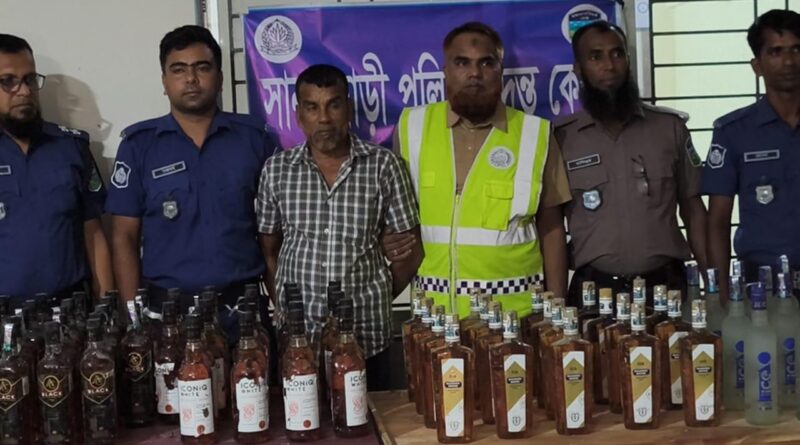 জামালপুরে ৮৮ বোতল ভারতীয় মদসহ একজন আটক